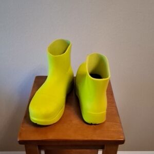 Bottega Veneta Neon Yellow Rain Boots